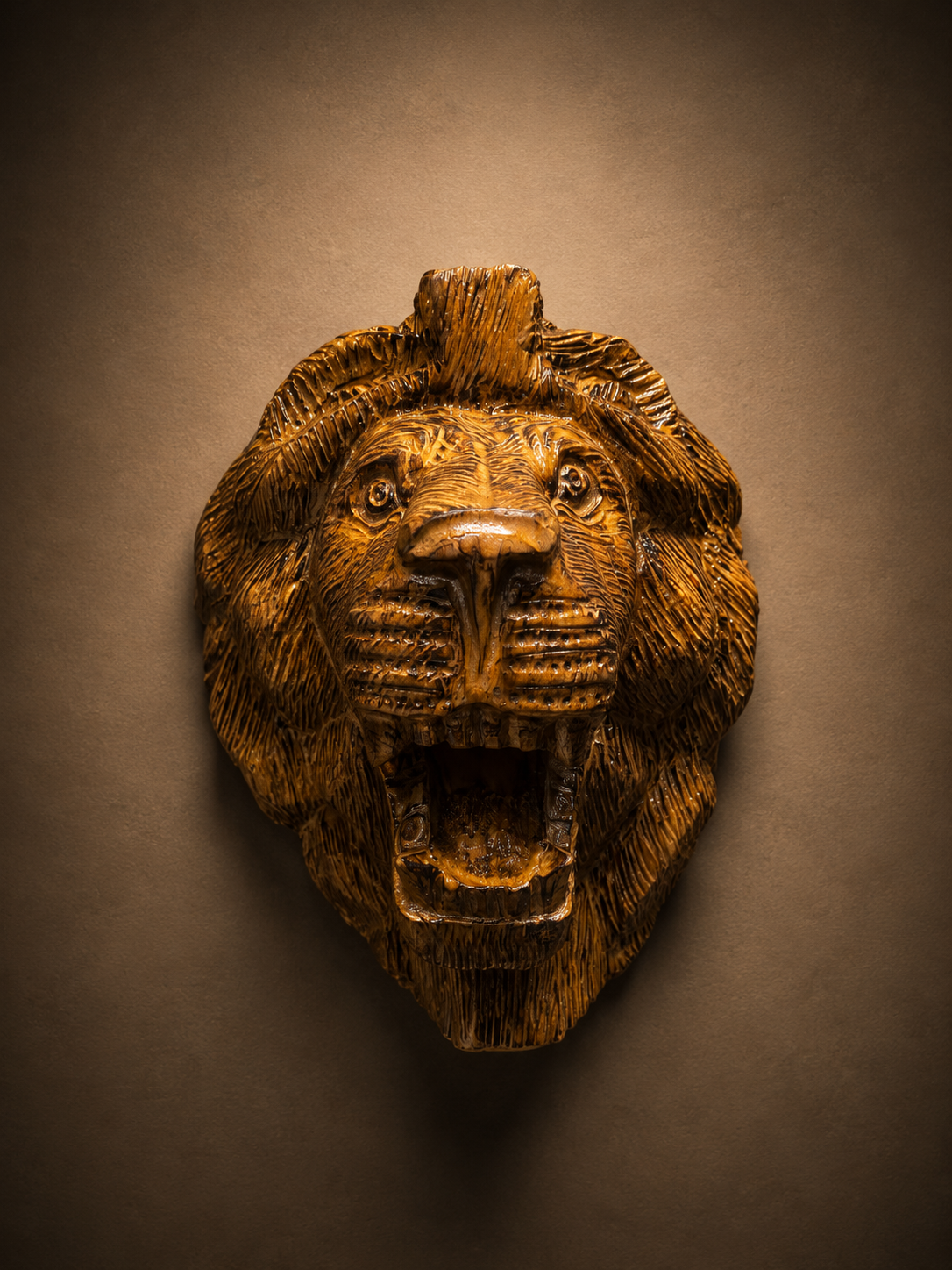 Wooden Lion Mask