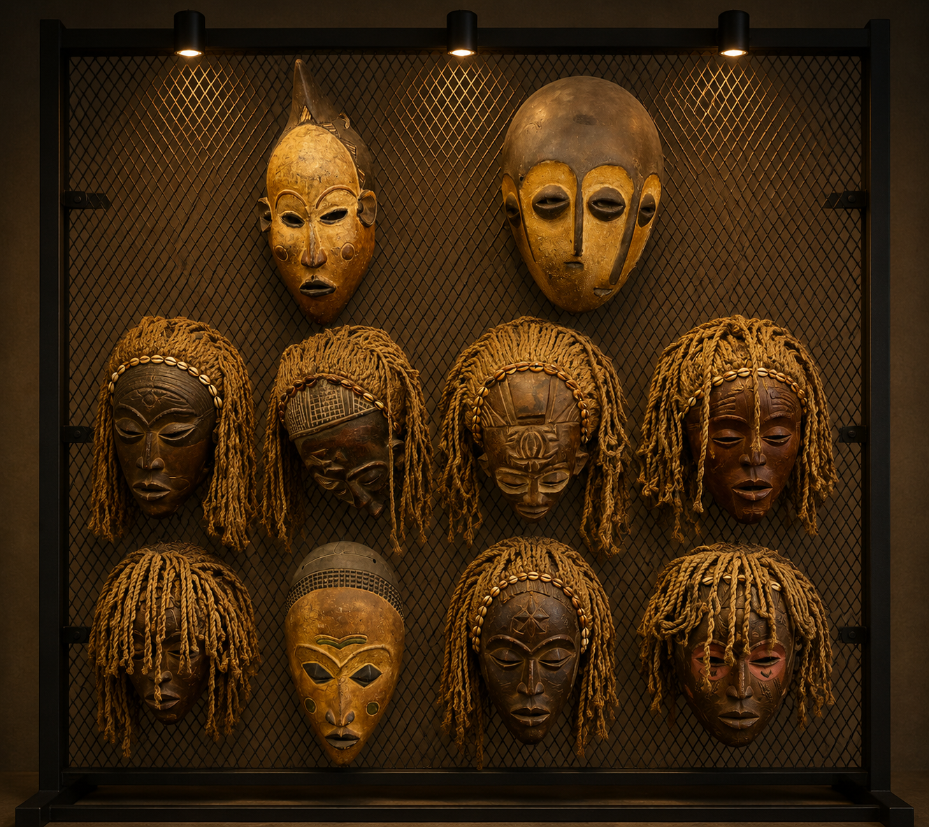 African Antique Masks – Wall Decor (Price Per Piece)