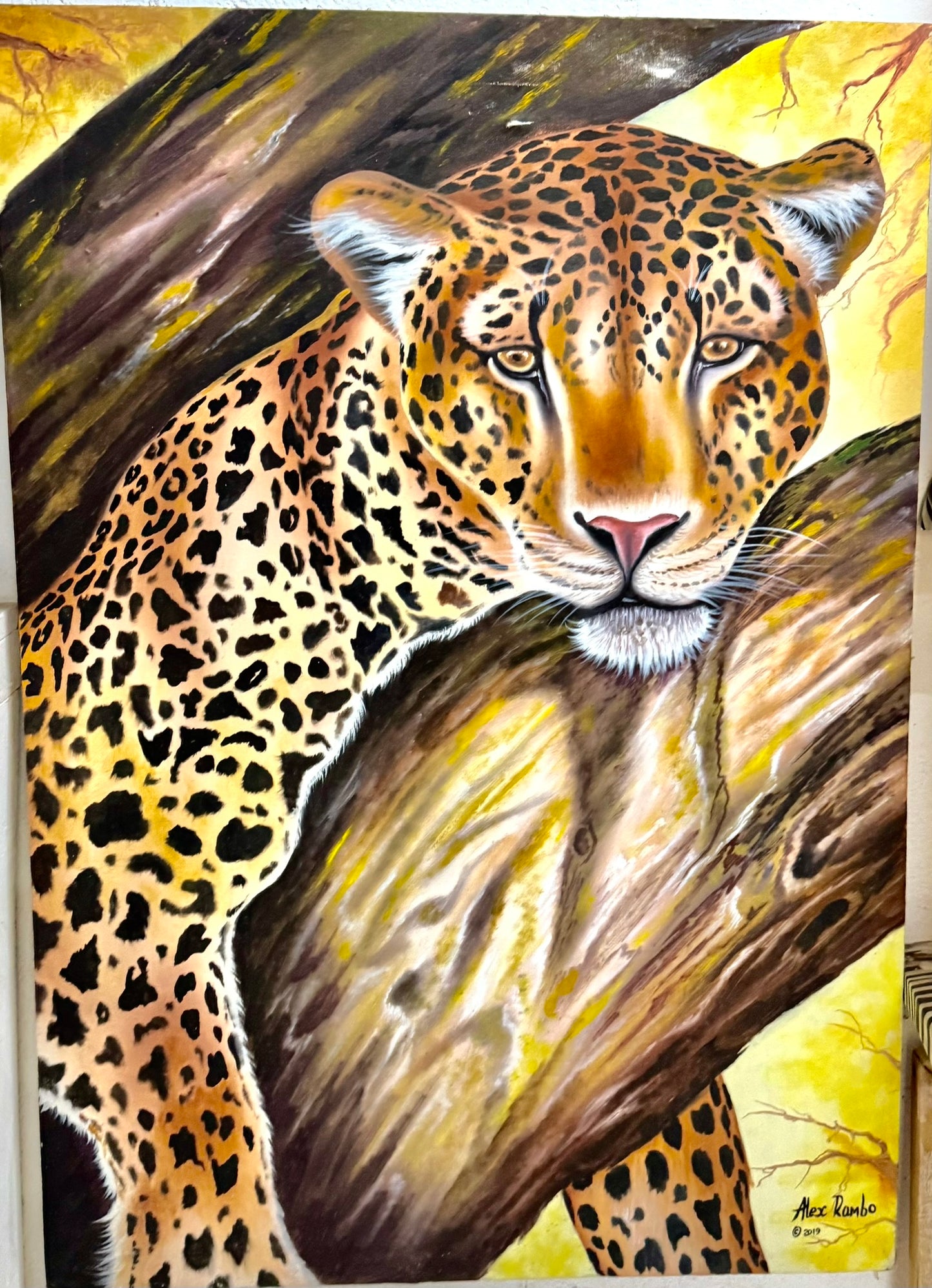 Leopard on the Branch Painting
