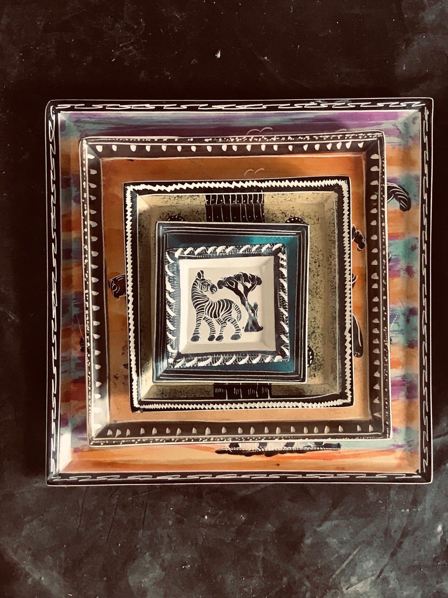 Handcrafted Square Soapstone Tray