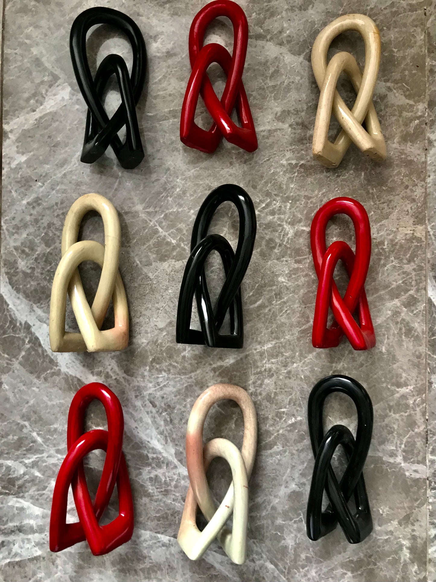 Handcrafted Soapstone Knots Sculpture – Unique Art Piece (Price Per Size)