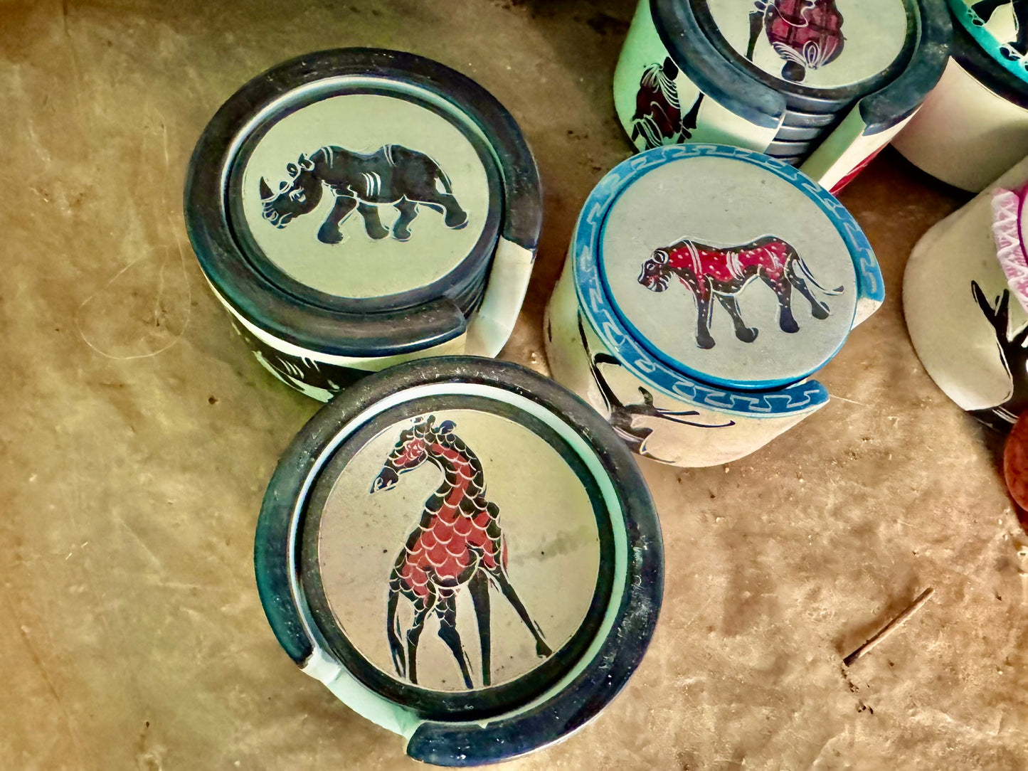 Handcrafted Soapstone Coasters 6pcs per pack