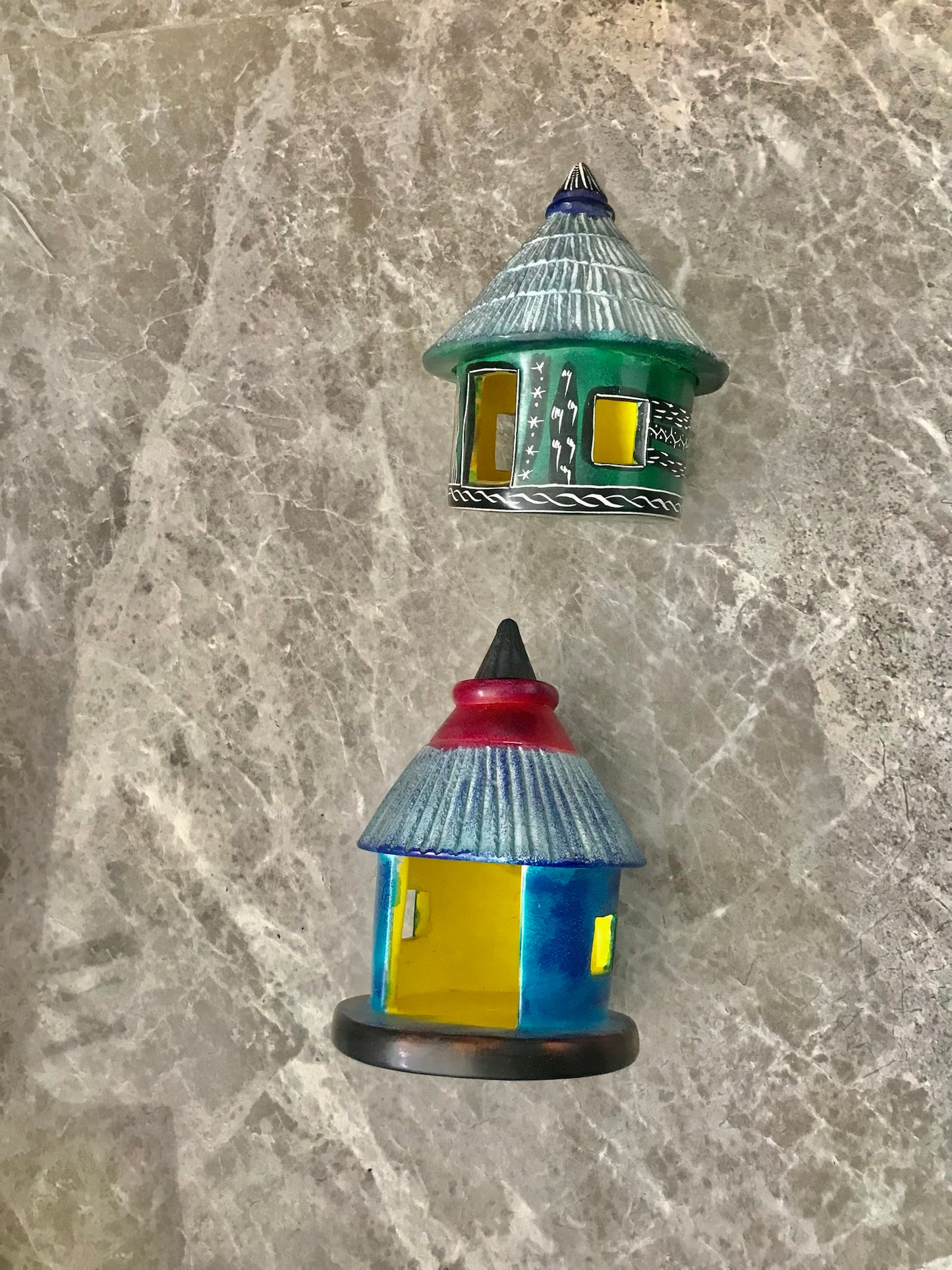 Handcrafted Soapstone Huts Decor