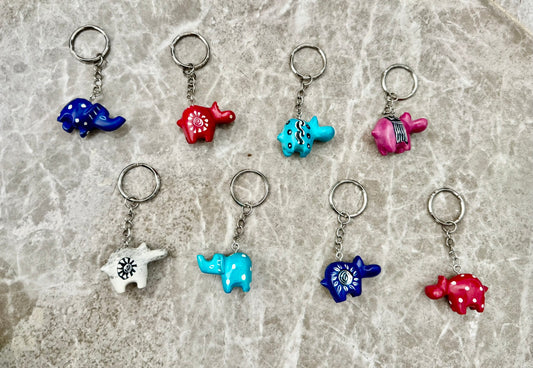 Handcrafted Soapstone Elephant Keychains