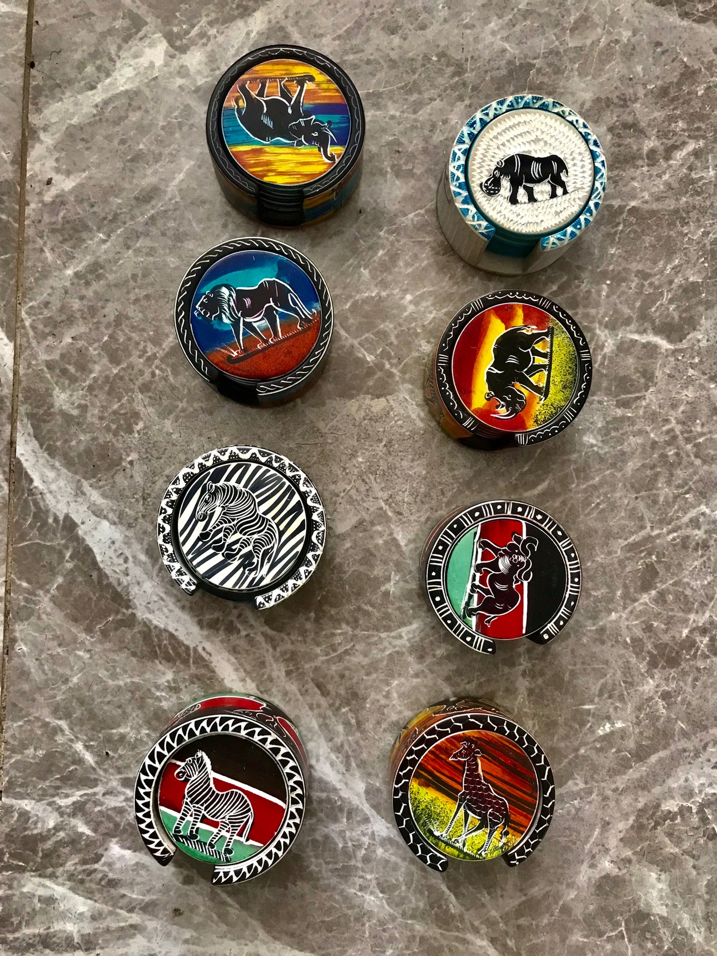 Handcrafted Soapstone Coasters 6pcs per pack