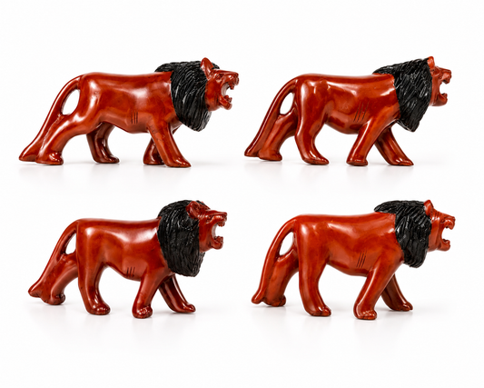 Handcrafted Soapstone Lion Sculpture