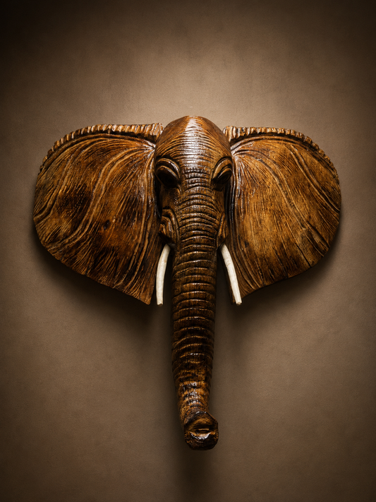 Wooden Elephant Mask