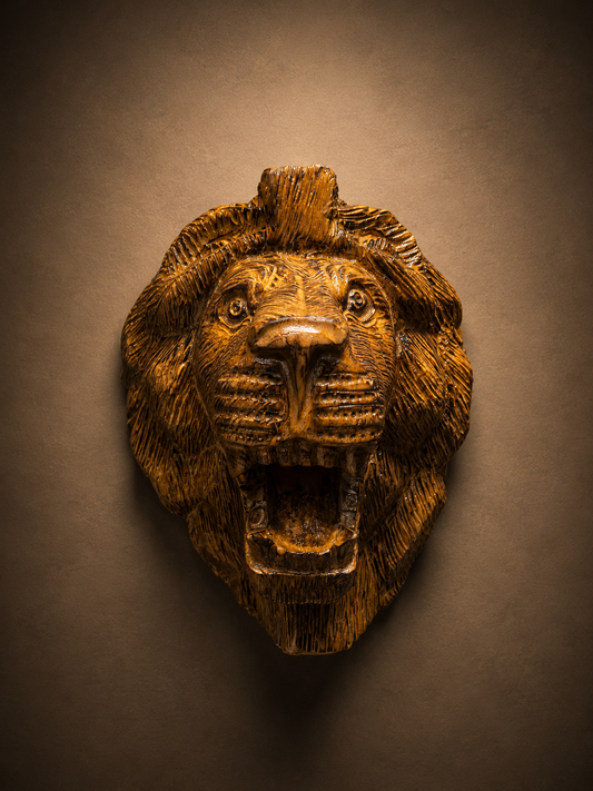 Wooden Lion Mask