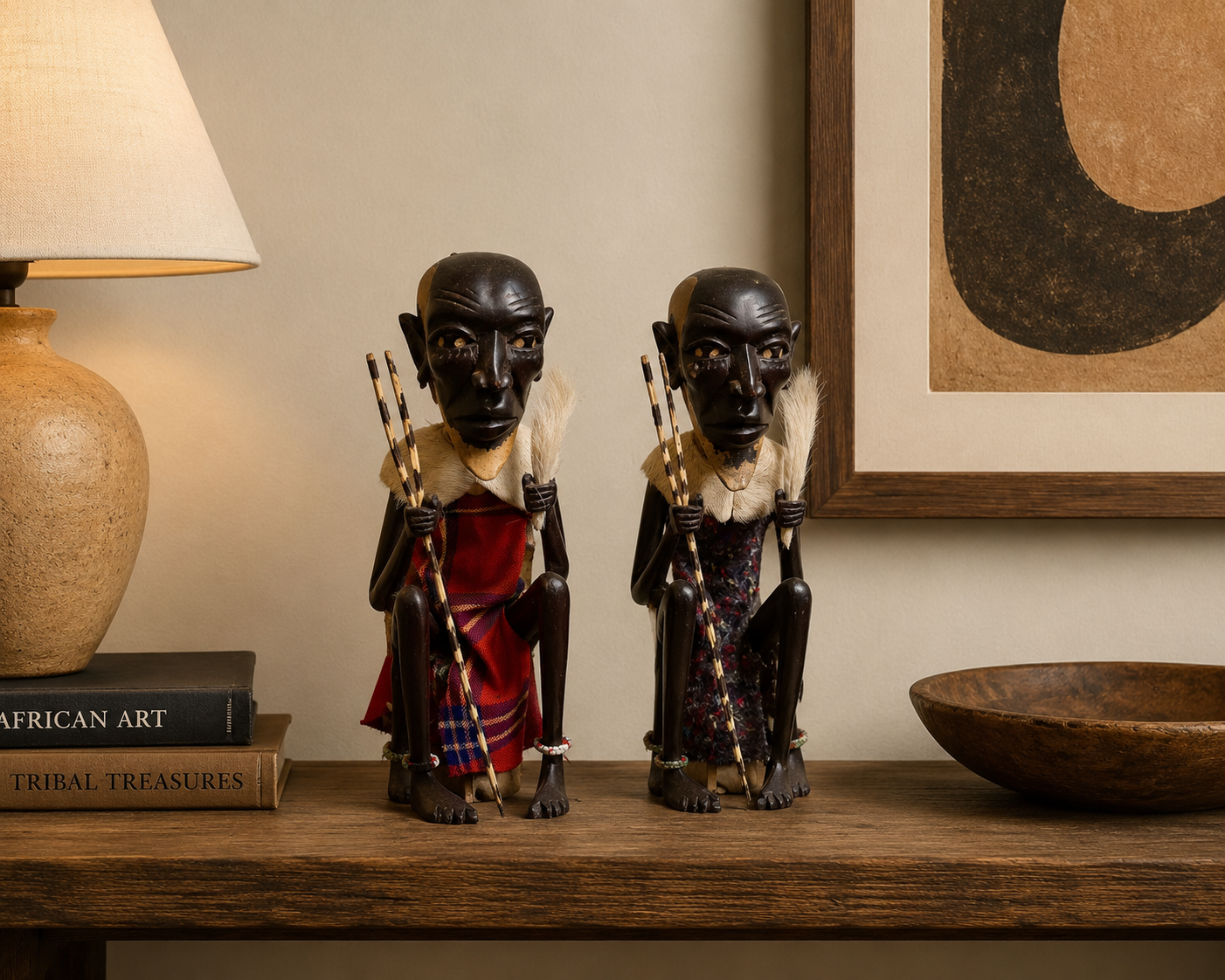 Hand-Carved Wooden African Traditional Old Men Figurines – Per Piece