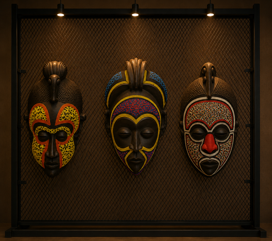 Beaded Antique African Masks – Wall Hanging Decor (Price Per Piece)