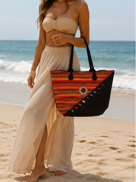 Handmade multicolor handbag