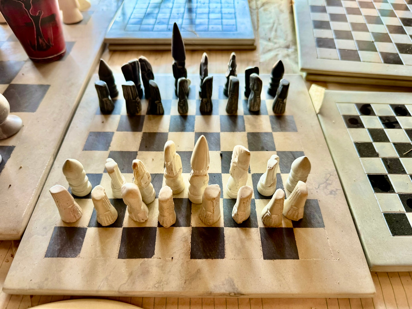 Handcrafted 8-Inch Soapstone Chessboard