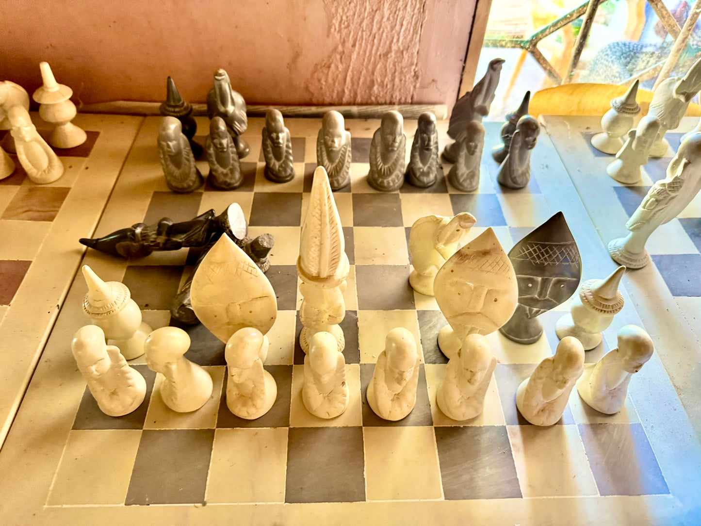 Handcrafted 8-Inch Soapstone Chessboard