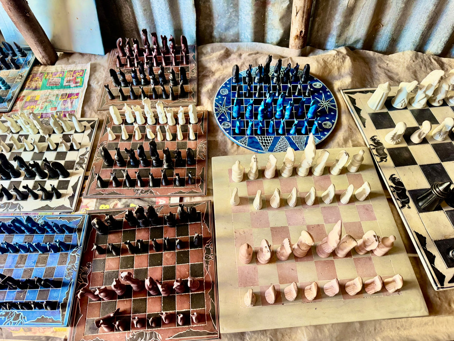 Handcrafted 8-Inch Soapstone Chessboard