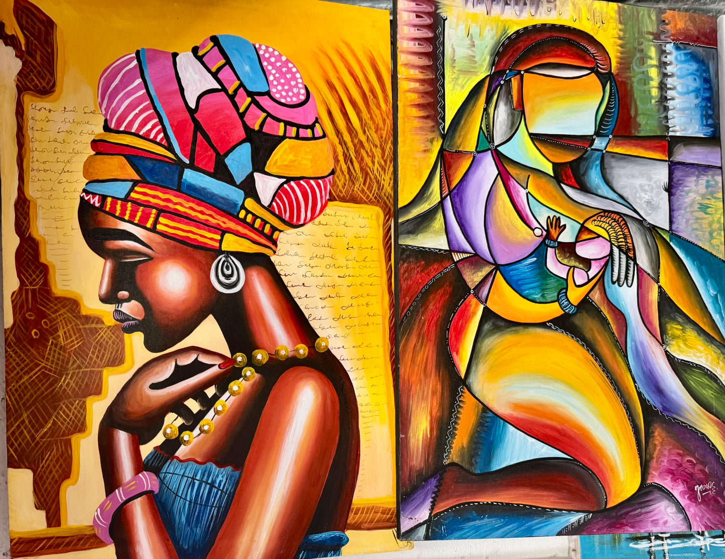 Grace of the Motherland – Afrocentric Painting