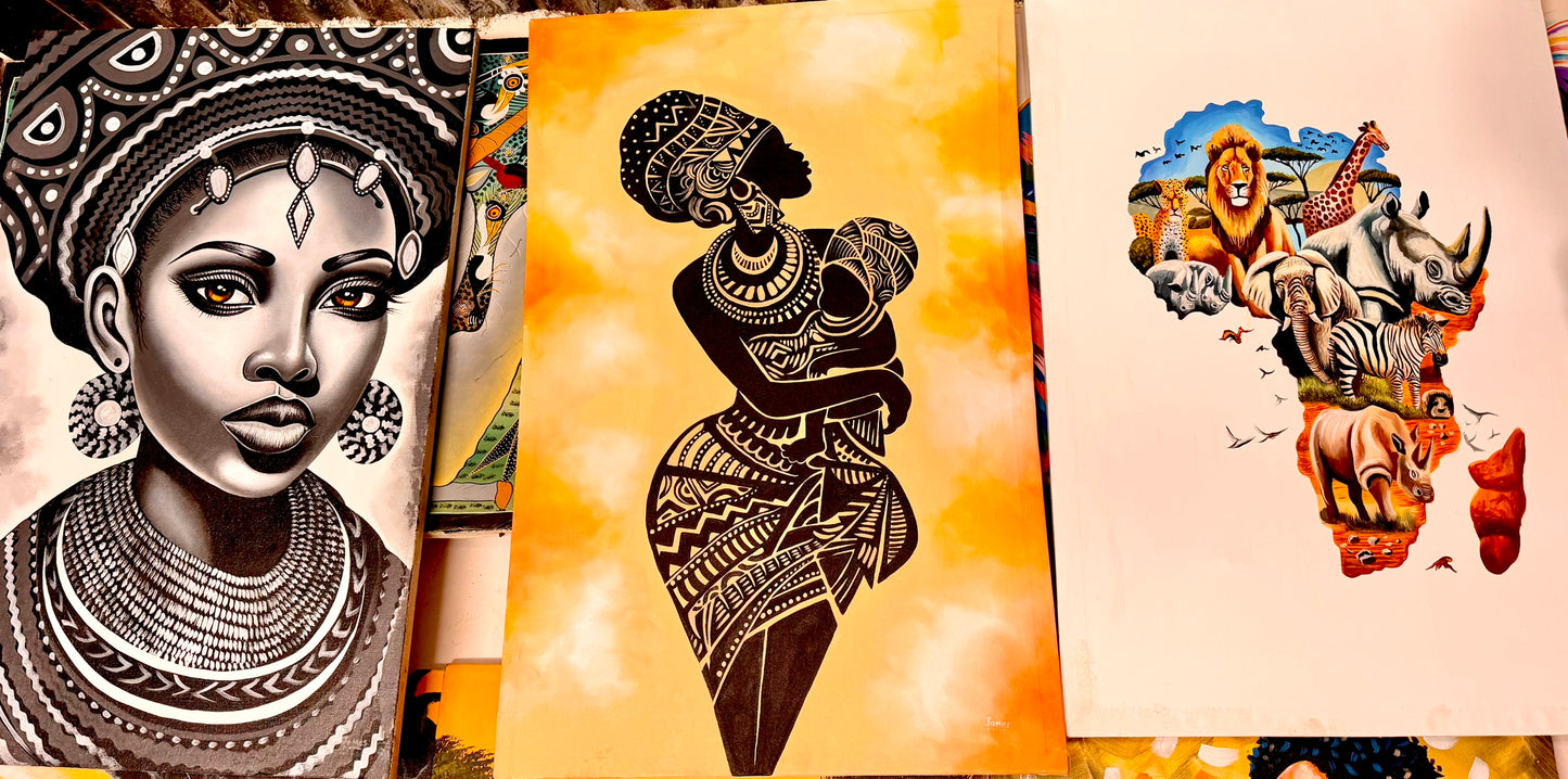 Grace of the Motherland – Afrocentric Painting