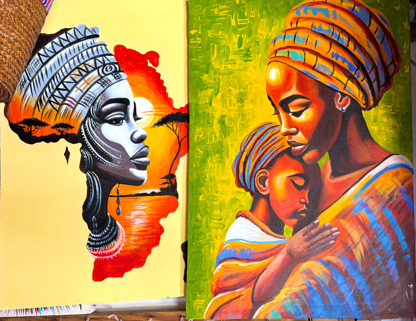 Grace of the Motherland – Afrocentric Painting