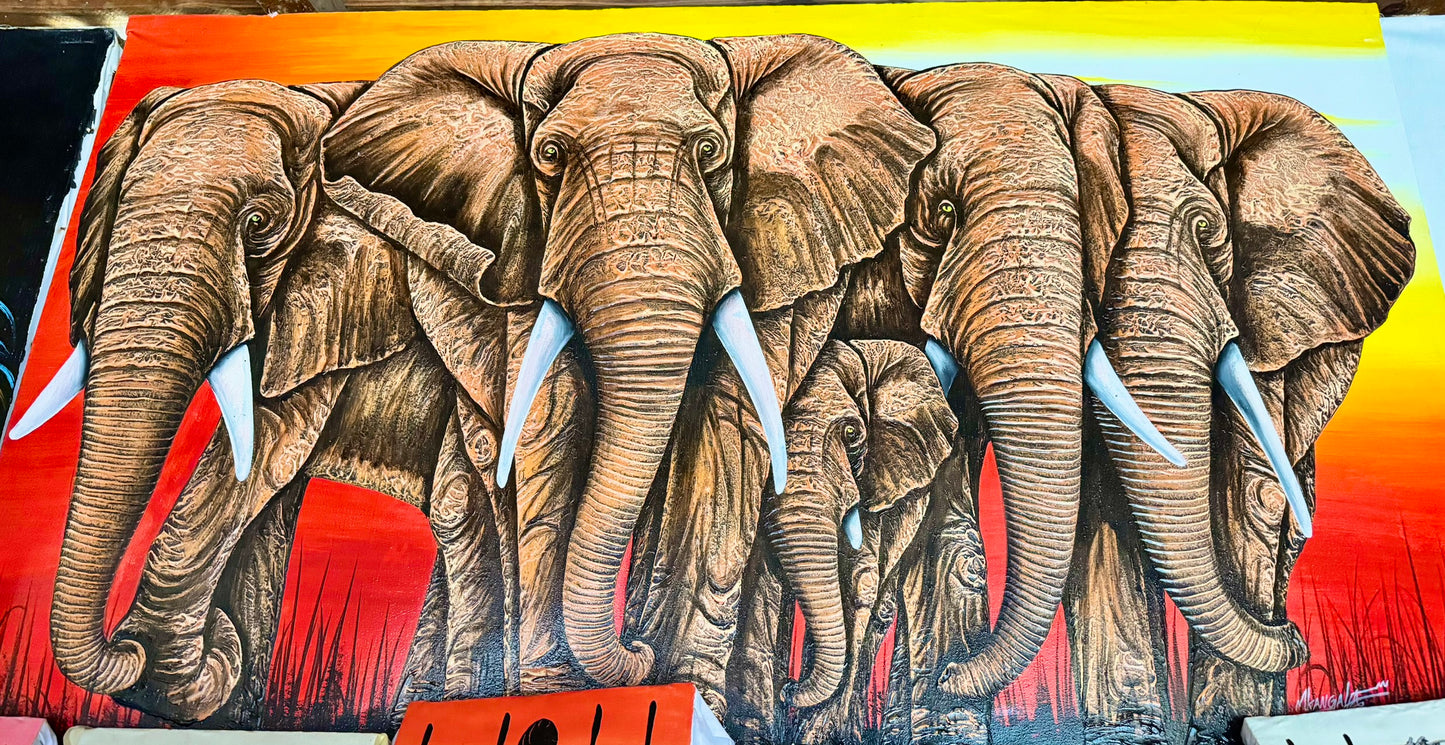 Majestic Wilderness – African Elephant Painting