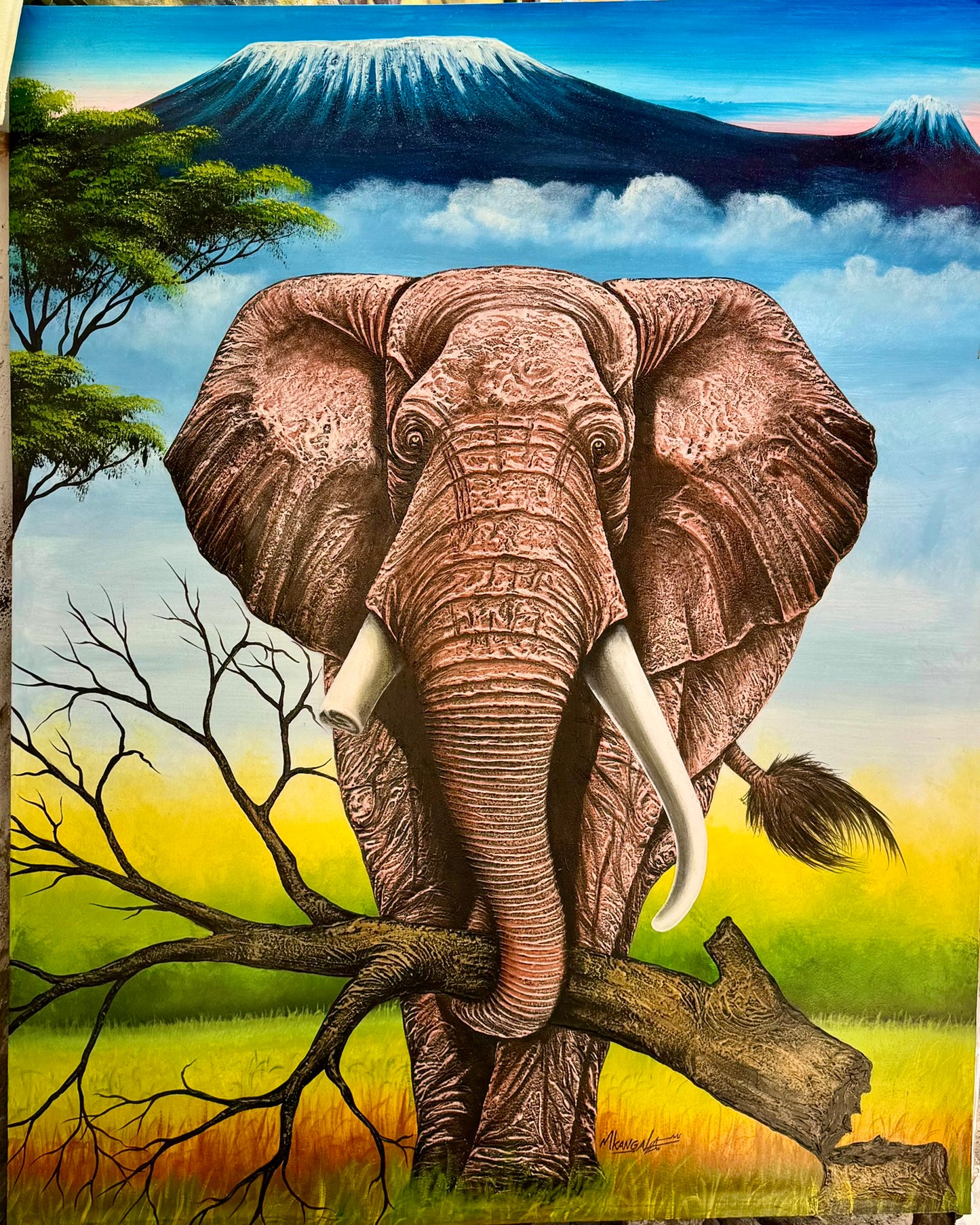 Majestic Wilderness – African Elephant Painting