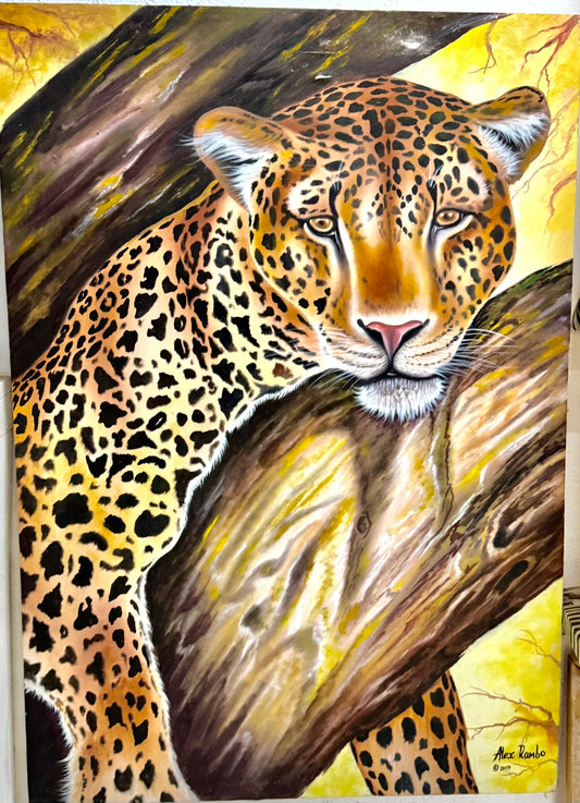 Leopard on the Branch Painting