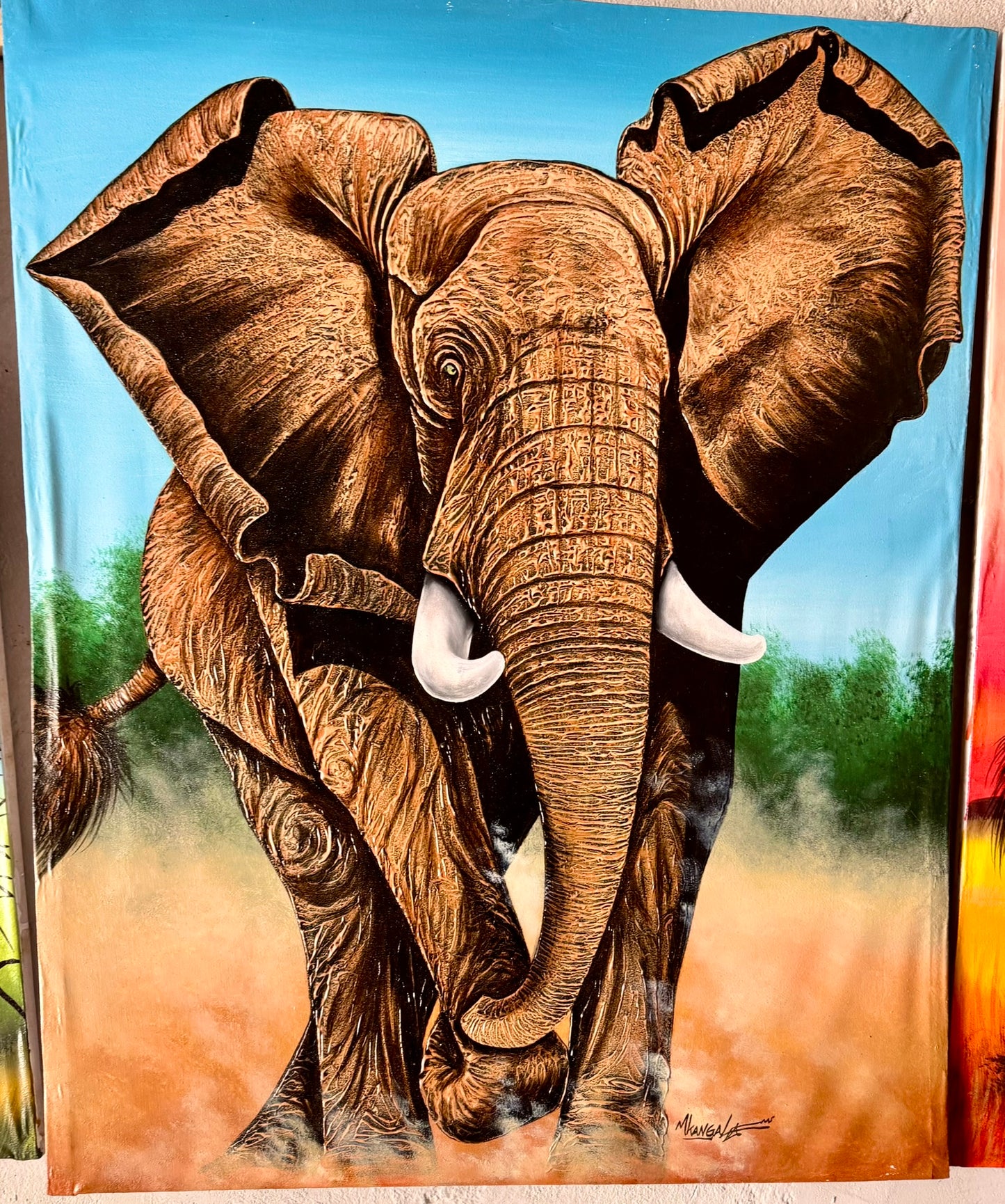Majestic Wilderness – African Elephant Painting