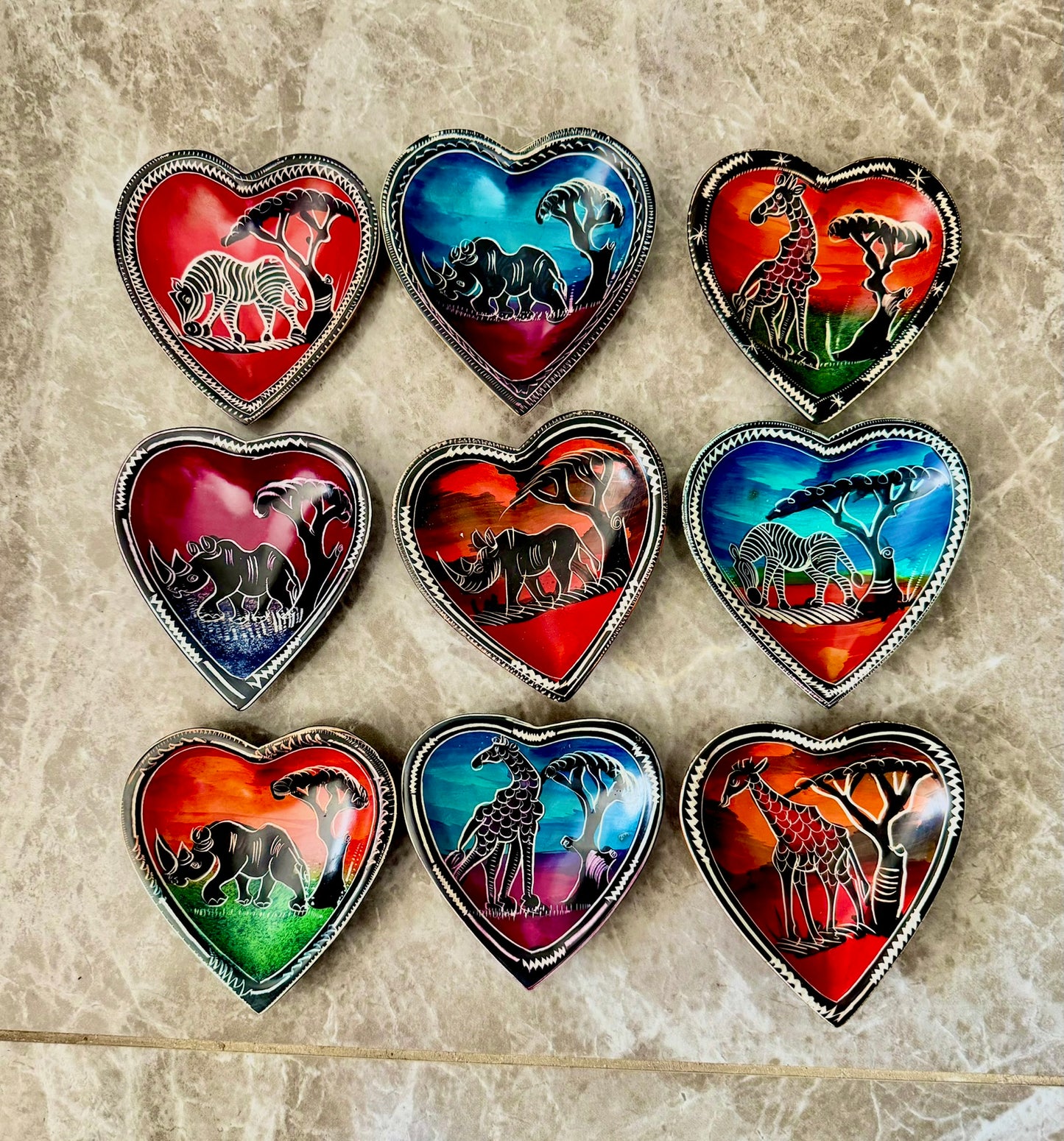 Handcrafted Heart Bowls
