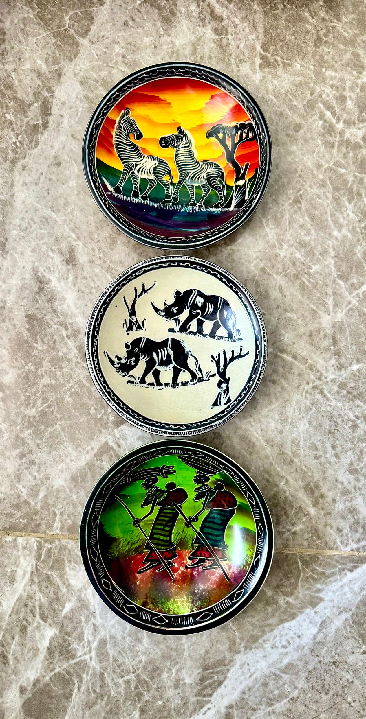 Handcrafted Round Soapstone Bowls