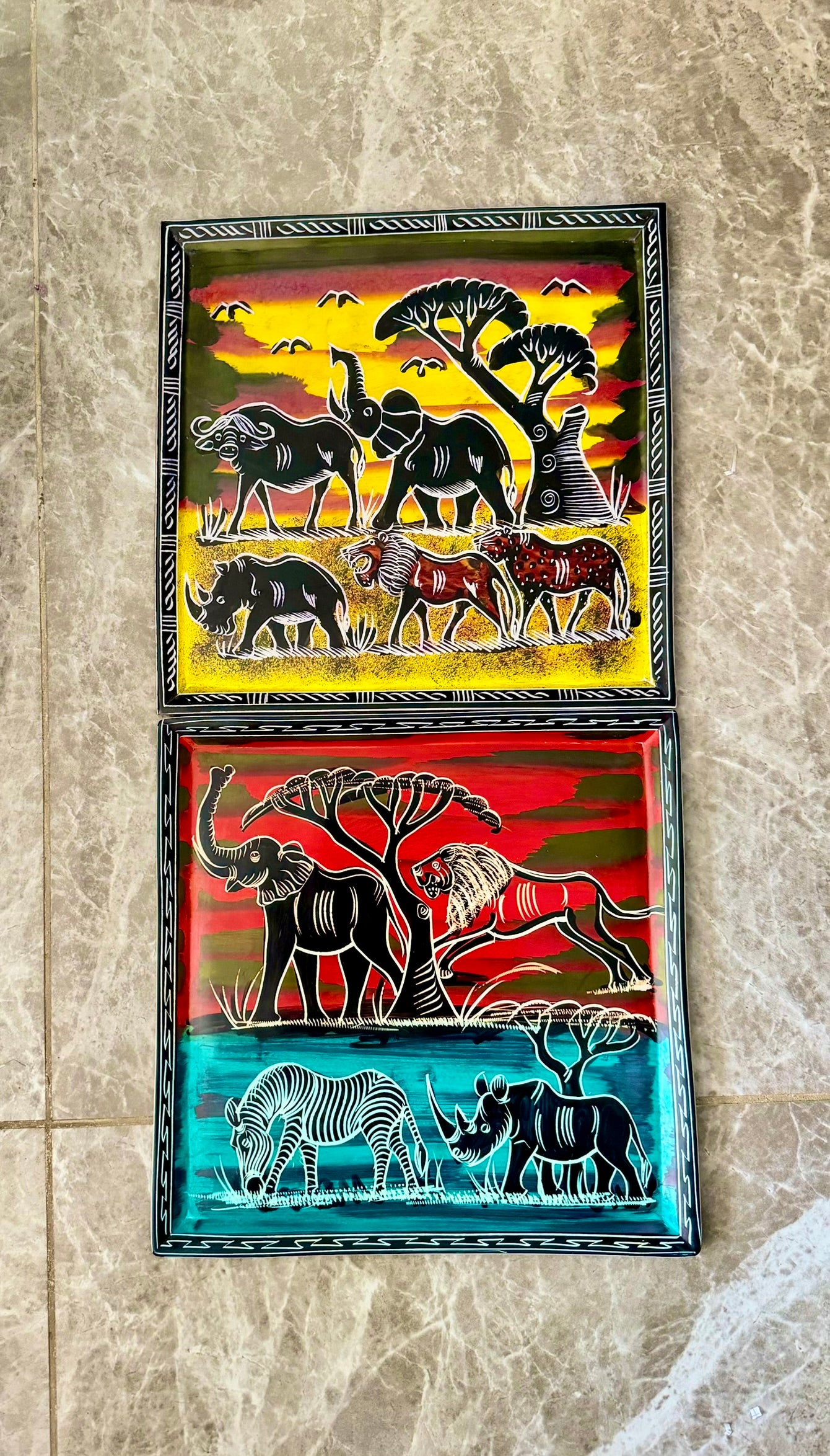 Handcrafted Square Soapstone Tray