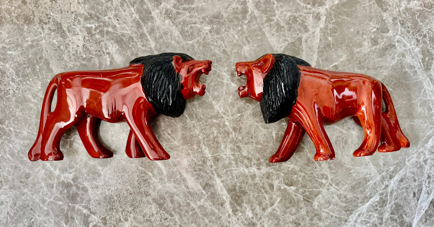 Handcrafted Soapstone Lion Sculpture
