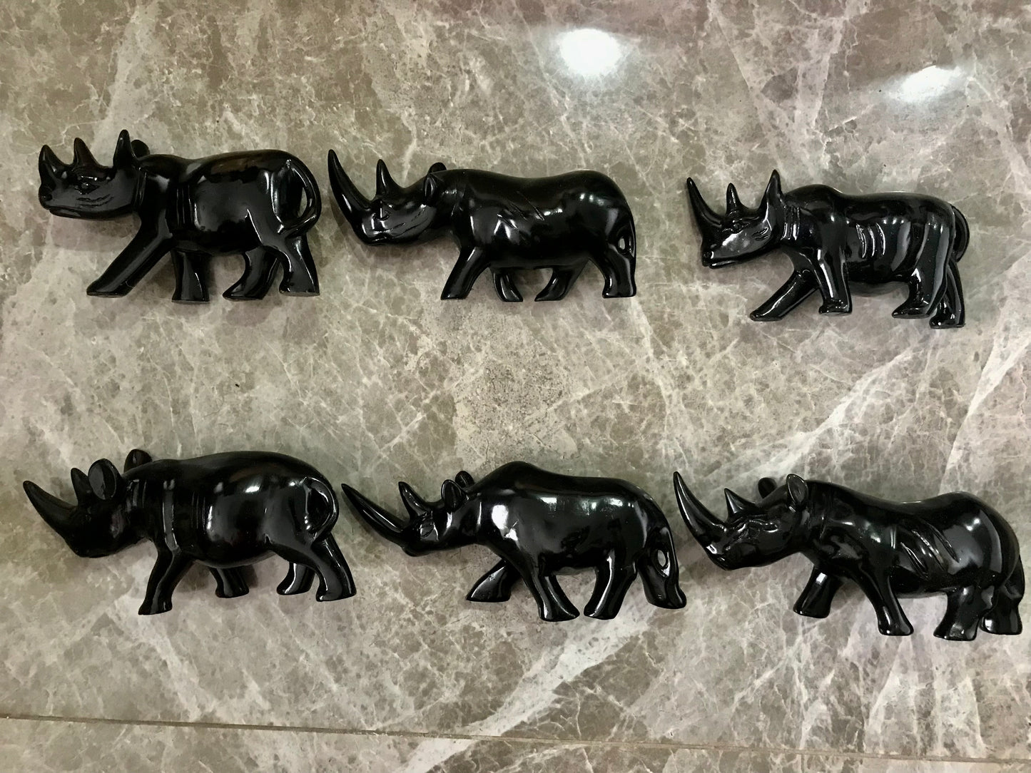 Handcrafted Rhino Soapstone Sculpture-