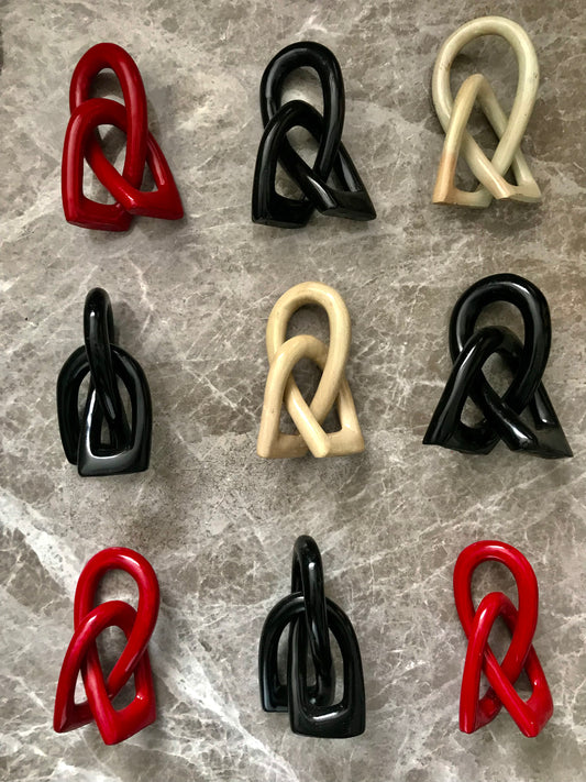 Handcrafted Soapstone Knots Sculpture – Unique Art Piece (Price Per Size)