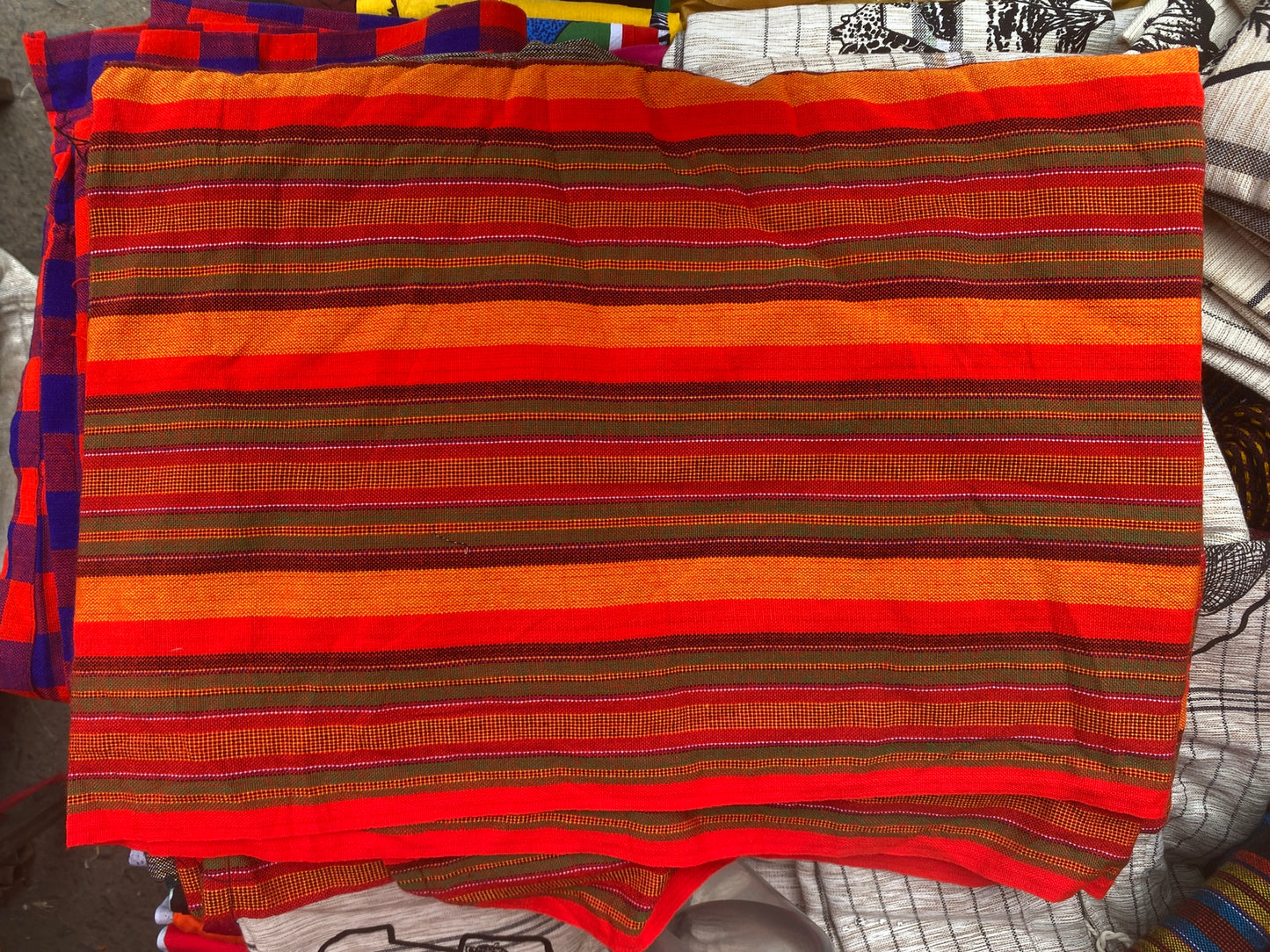 Maasai Shuka – Red & Black Check (1.5 x 2M)