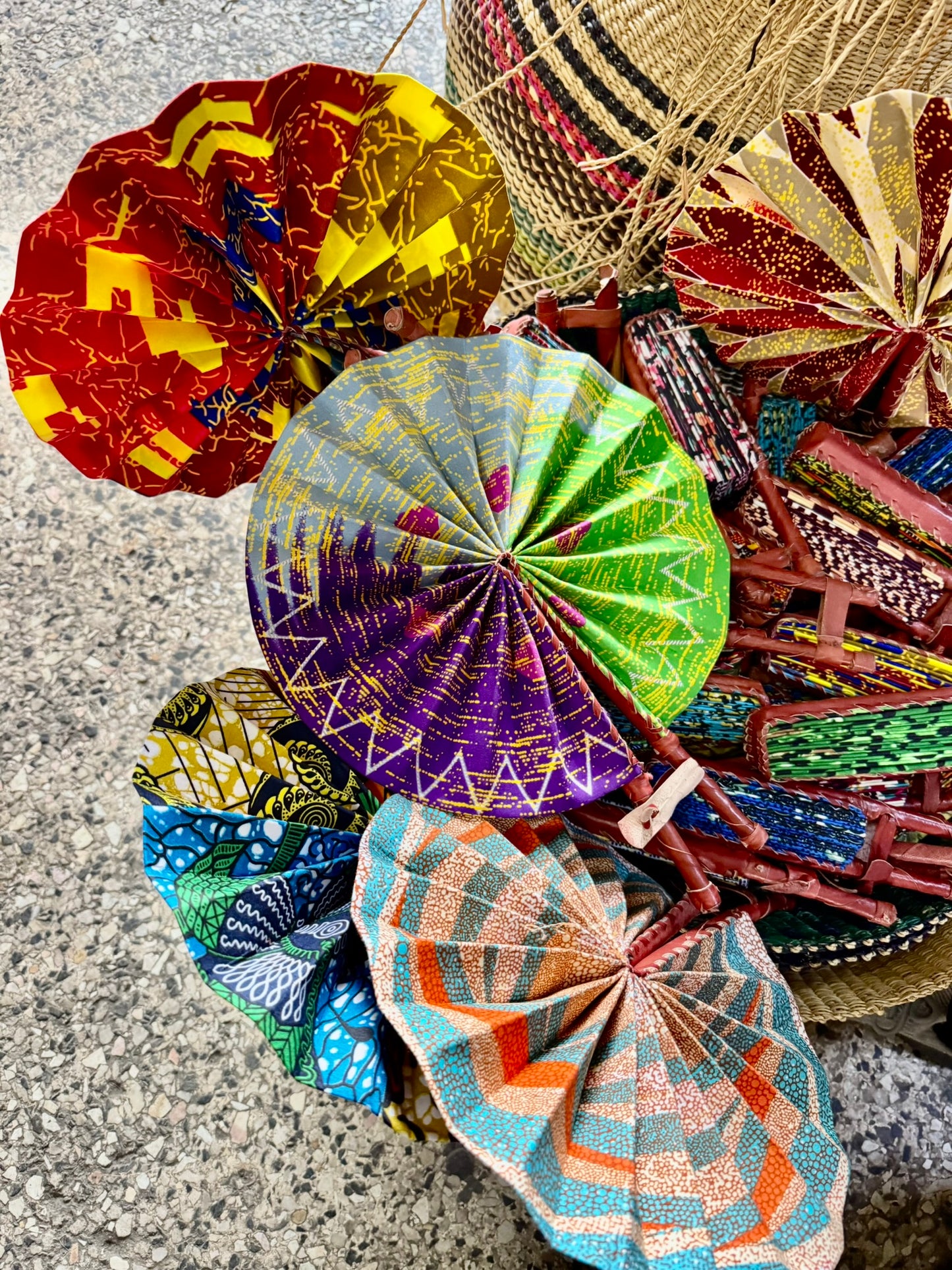 Foldable Ankara Hand Fans – Vibrant African Print