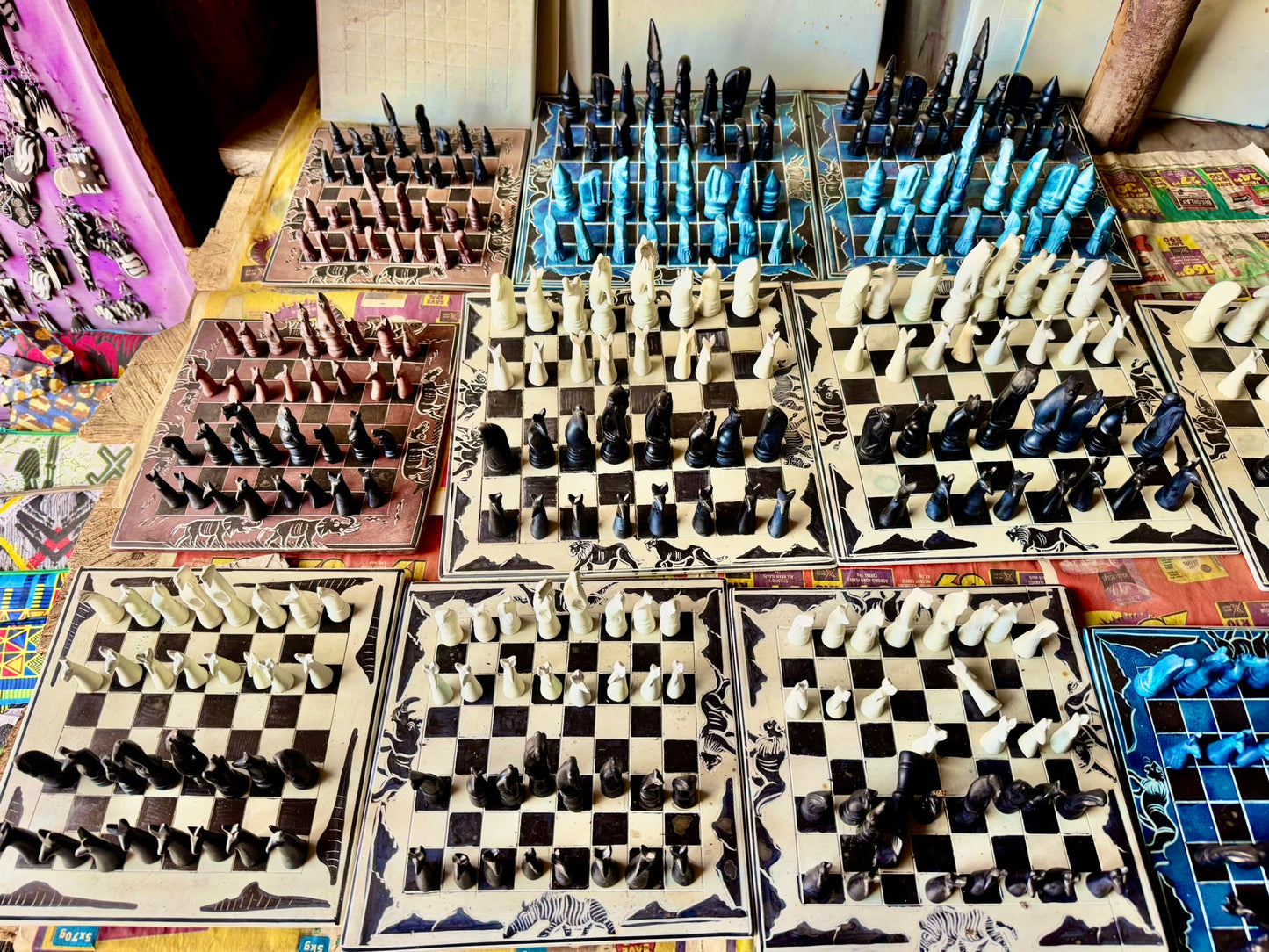 Handcrafted 8-Inch Soapstone Chessboard