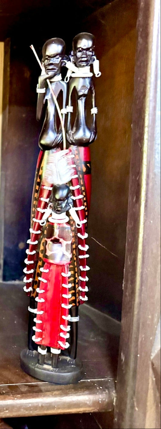 Hand-Carved Cultural Warrior Figurines - Big