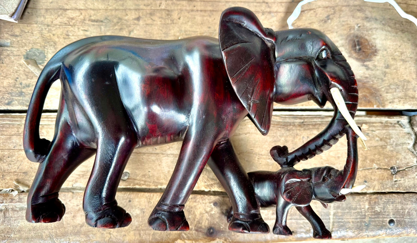 Elephant and Baby Figurine – 8 Inch