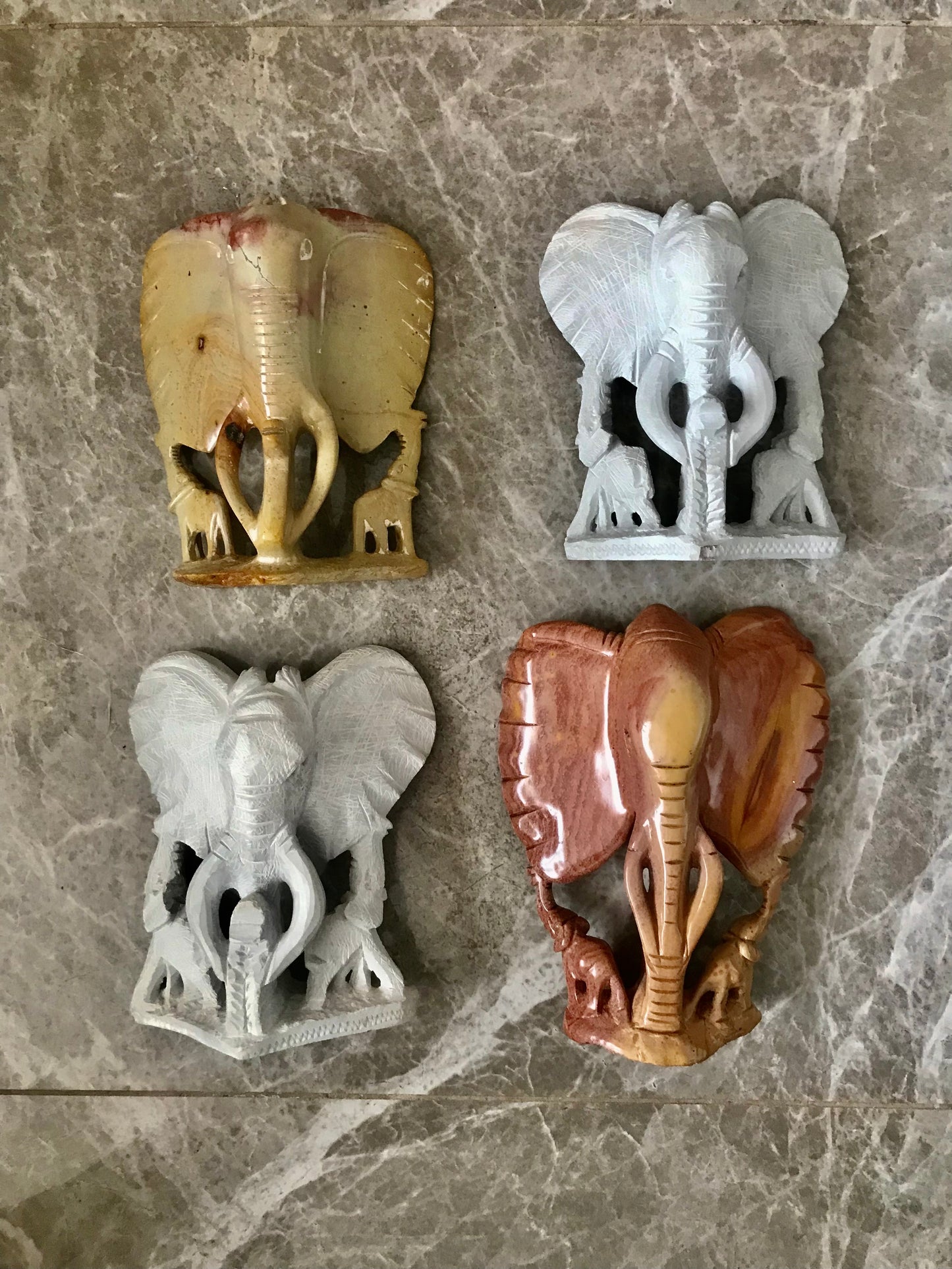 Handcrafted 10-Inch Soapstone Elephant Mask