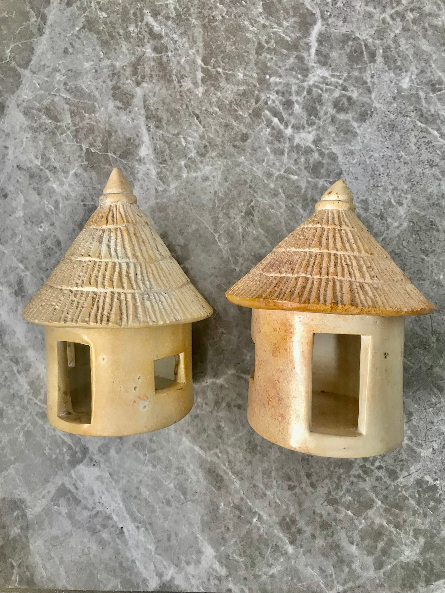Handcrafted Soapstone Huts Decor