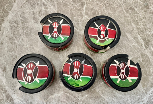 Handcrafted Kenya Soapstone Coaster – Unique African Art Decor