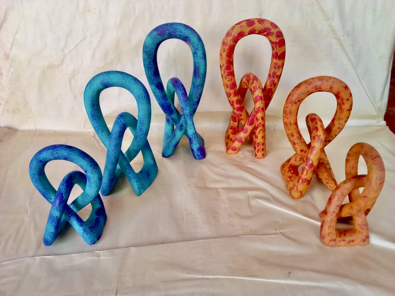 Handcrafted Soapstone Knots Sculpture – Unique Art Piece (Price Per Size)