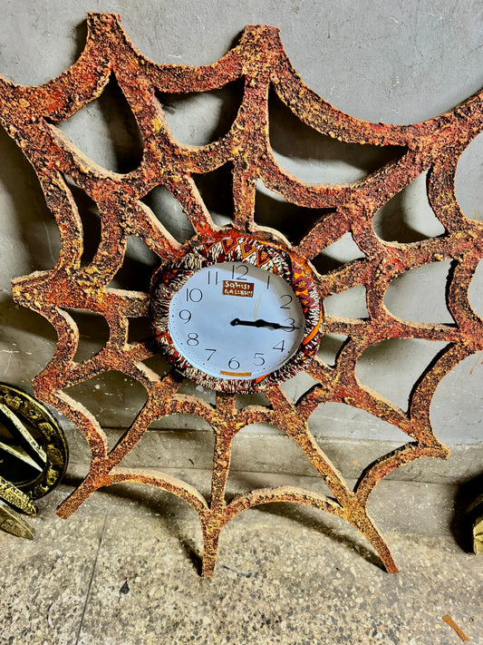 Handcrafted African-Inspired Wall Clock